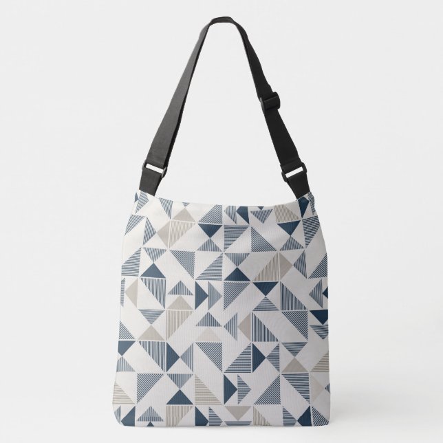 Sac fourre-tout bleu triangle (Devant)