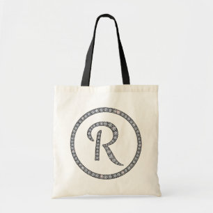 Sac fourre-tout bling à monogramme de R