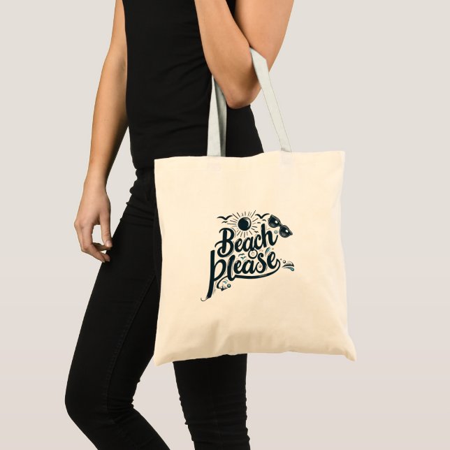 Sac fourre-tout Blue and Black Beach (Devant (produit))