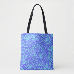 Sac fourre-tout Blue Aztec Mandala