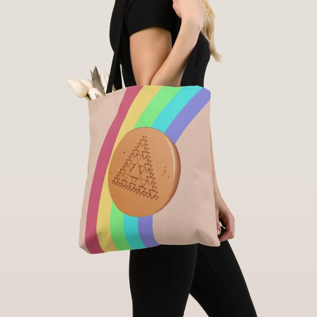 Sac fourre-tout bonbon Dalgona Arc-en-ciel (De près)