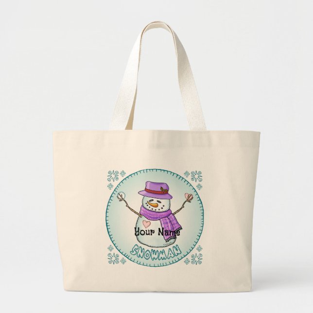 Sac fourre-tout Bonhomme de neige givré (Devant)