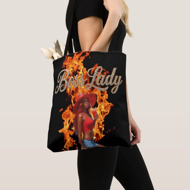 Sac fourre-tout Boss Lady tout-imprimé (De près)