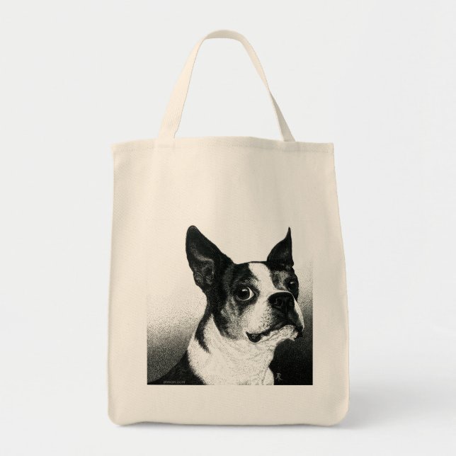 Sac fourre-tout Boston Terrier - "Boston Style" (Devant)