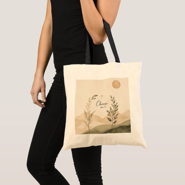Sac fourre-tout botanique Choose Joy | Ca (Devant (produit))