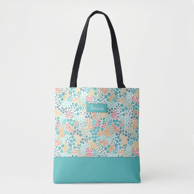 Sac fourre-tout botanique coloré (Devant)