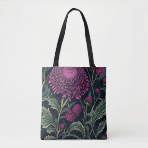 Sac fourre-tout botanique d'amarante ensorcelant