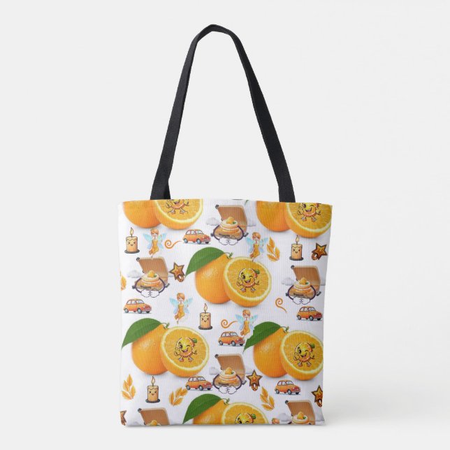 Sac fourre-tout, bougies de fée de fruits oranges  (Dos)