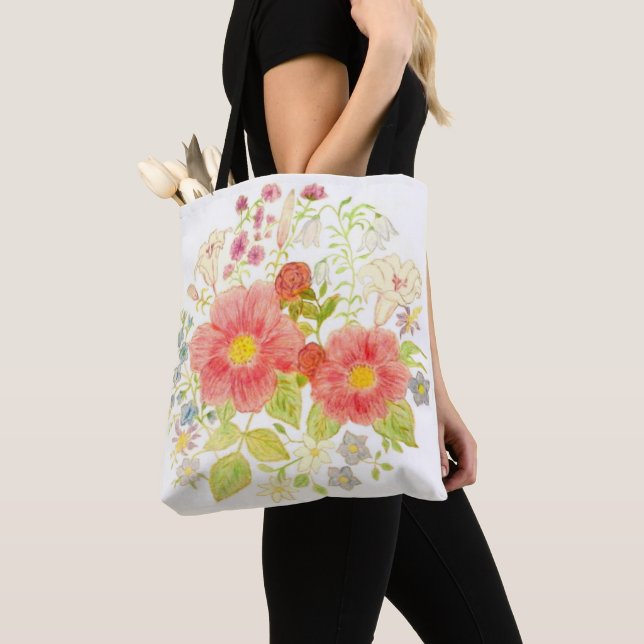 Sac fourre-tout Bouquet de fleurs (De près)