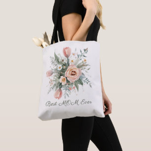 Sac fourre-tout "Bouquet de tulipes à l'aquarelle,