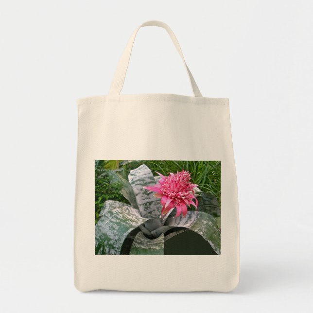 Sac fourre-tout Bromeliad en fleurs roses (Devant)