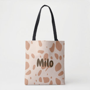 sac fourre-tout Brown et crème tacheté