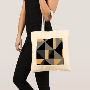 Sac fourre-tout Budget Géométrique Noir, Gris Or