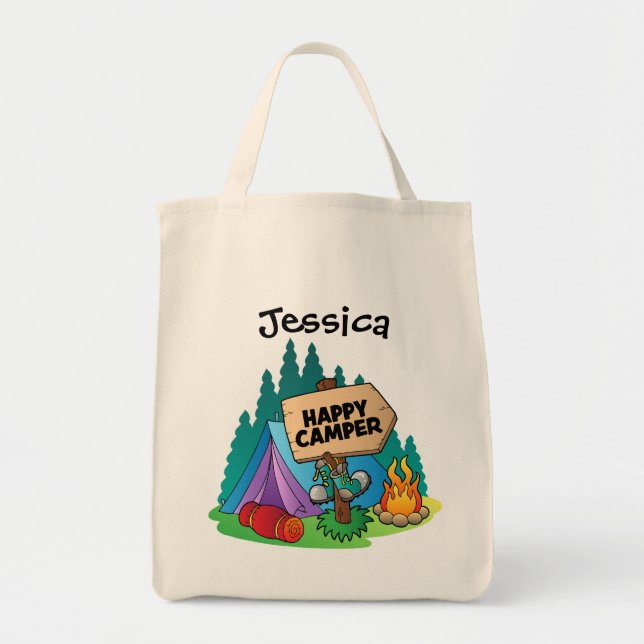 Sac fourre-tout budget Happy Camper (Devant)