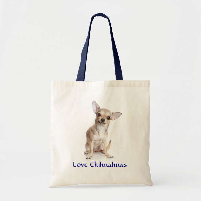 Sac fourre-tout budgétaire Love Chihuahuas Canvas (Devant)