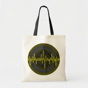 Sac fourre-tout budgétaire Sound Yellow Dark Round
