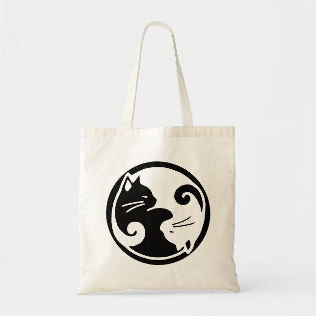 Sac fourre-tout budgétaire Yin Yang Chat (Devant)