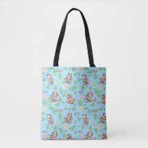 Sac fourre-tout Bulldog Floral aérien de printemps
