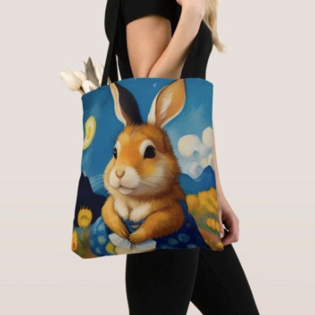 Sac fourre-tout Bunny Starry Spring (Créateur téléchargé)