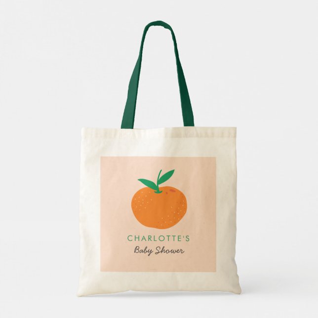 Sac fourre-tout cadeau de Baby shower orange Littl (Dos)