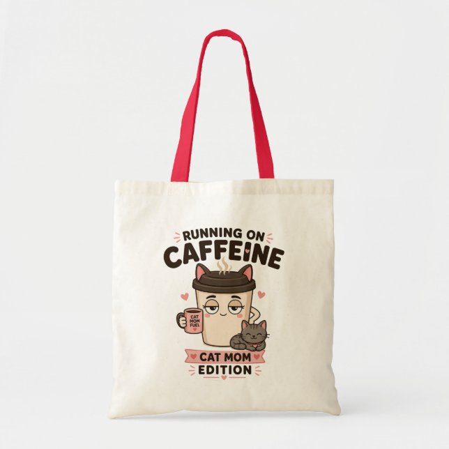 Sac fourre-tout cadeau drôle pour maman de chat 'F (Devant)