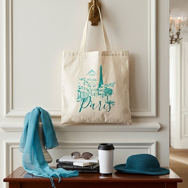 Sac fourre-tout Cafe Paris (Créateur téléchargé)