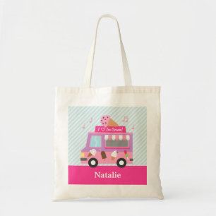 Sac fourre-tout camion de glace rose violet sucré