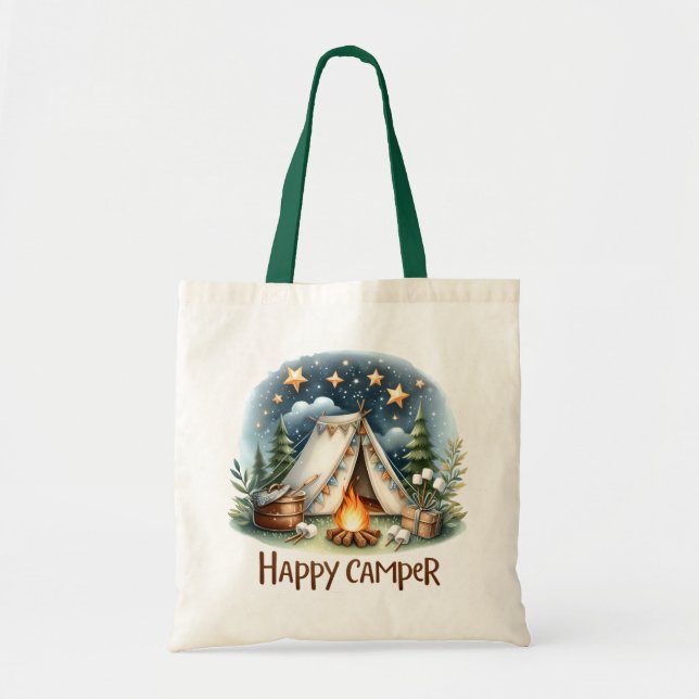 sac fourre-tout Camping "Happy Camper" (Devant)