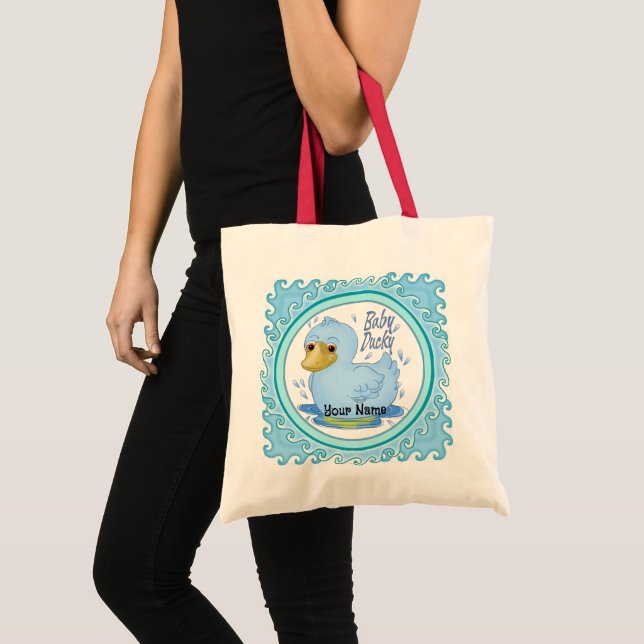 Sac fourre-tout Canard en Caoutchouc Bleu (Devant (produit))