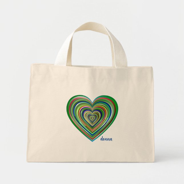 Sac fourre-tout cardiaque multicolore (Devant)