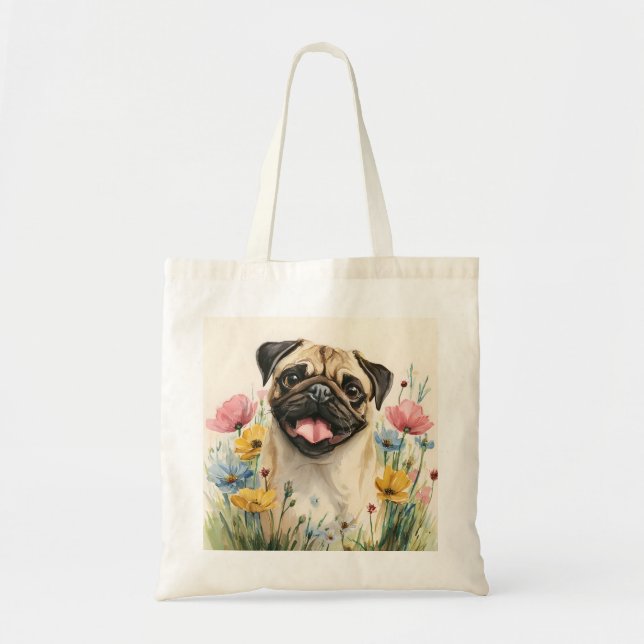 Sac fourre-tout Carlin – Aquarelle (Devant)