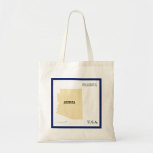 Sac fourre-tout - Carte de l'Arizona avec ville