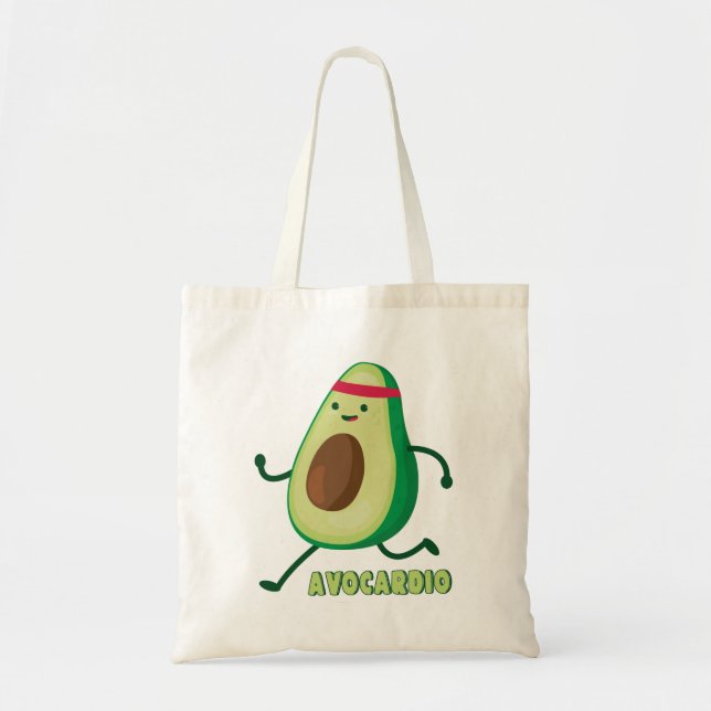 Sac fourre-tout Cartoon Cute Avocardio (Devant)
