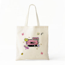 Sac fourre-tout cassette Cyber Pink