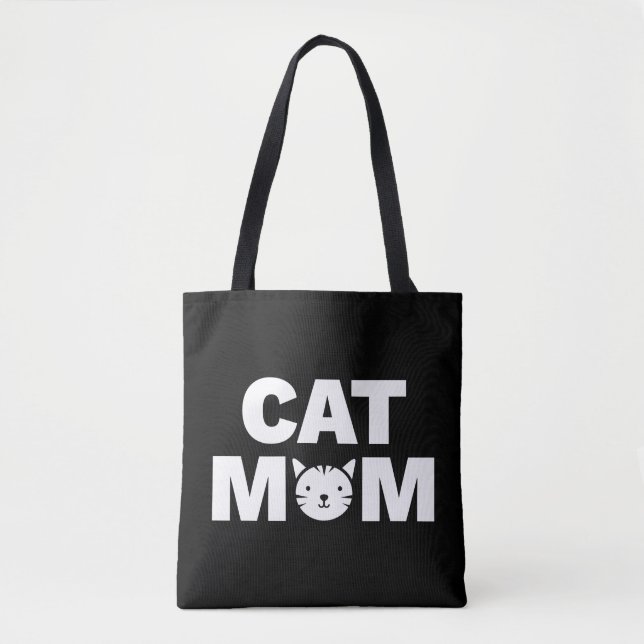 SAC FOURRE-TOUT CAT MOM (noir) (Devant)