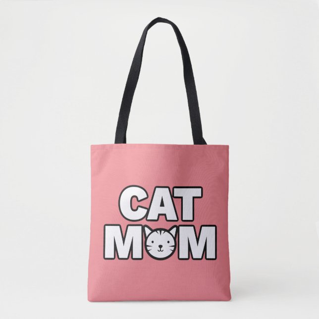SAC FOURRE-TOUT CAT MOM (rose) (Devant)