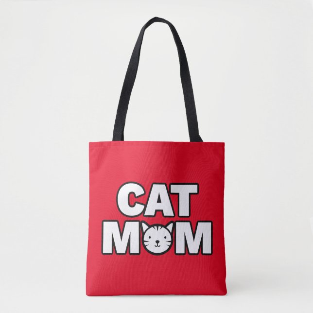 SAC FOURRE-TOUT CAT MOM (rouge) (Devant)