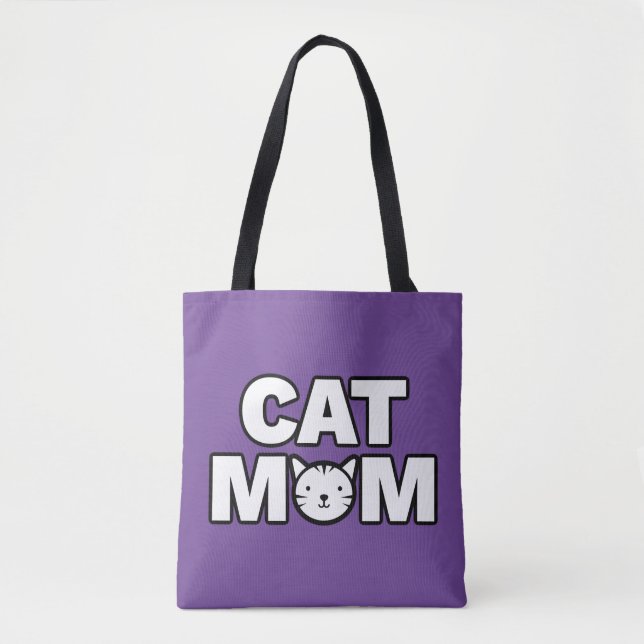SAC FOURRE-TOUT CAT MOM (violet) (Devant)