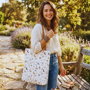 Sac fourre-tout céleste Boho Lune et étoiles neu