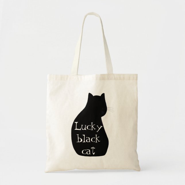 Sac fourre-tout chanceux à chat noir (Devant)