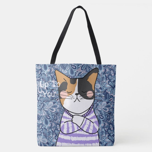Sac fourre-tout chat drôle (Devant)