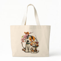 Sac fourre-tout chat et chien, fourre-tout mignon