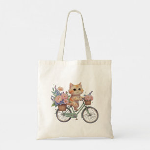 Sac fourre-tout Chat Mignon – Dessin de vélo flora