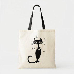 Sac fourre-tout chat mignon écologique réutilisa