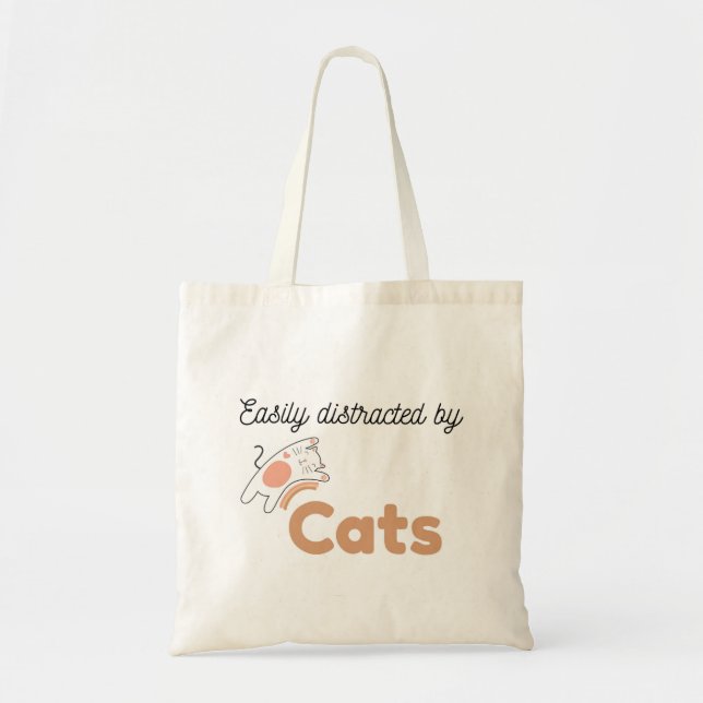 Sac fourre-tout chat mignon facilement distrait pa (Devant)