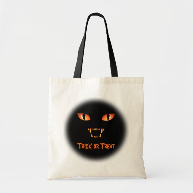 Sac fourre-tout Chat Noir Halloween Sac ou Bac de  (Devant)