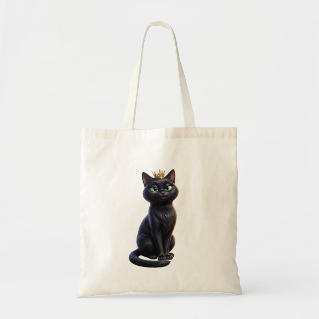 Sac fourre-tout chat noir royal (Devant)