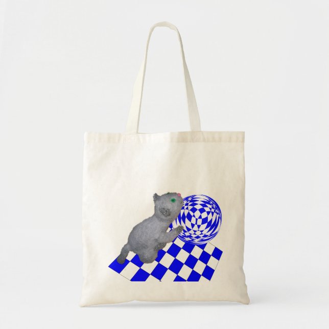 Sac fourre-tout - Chaton faisant rouler une balle (Devant)
