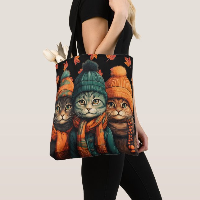 Sac fourre-tout Chats d'Automne Heureux (De près)