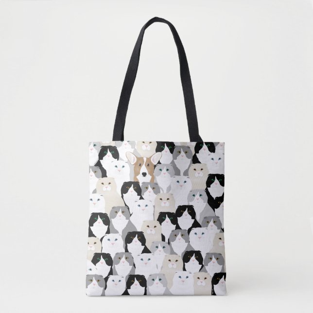 Sac fourre-tout chats et chiens partout (Devant)